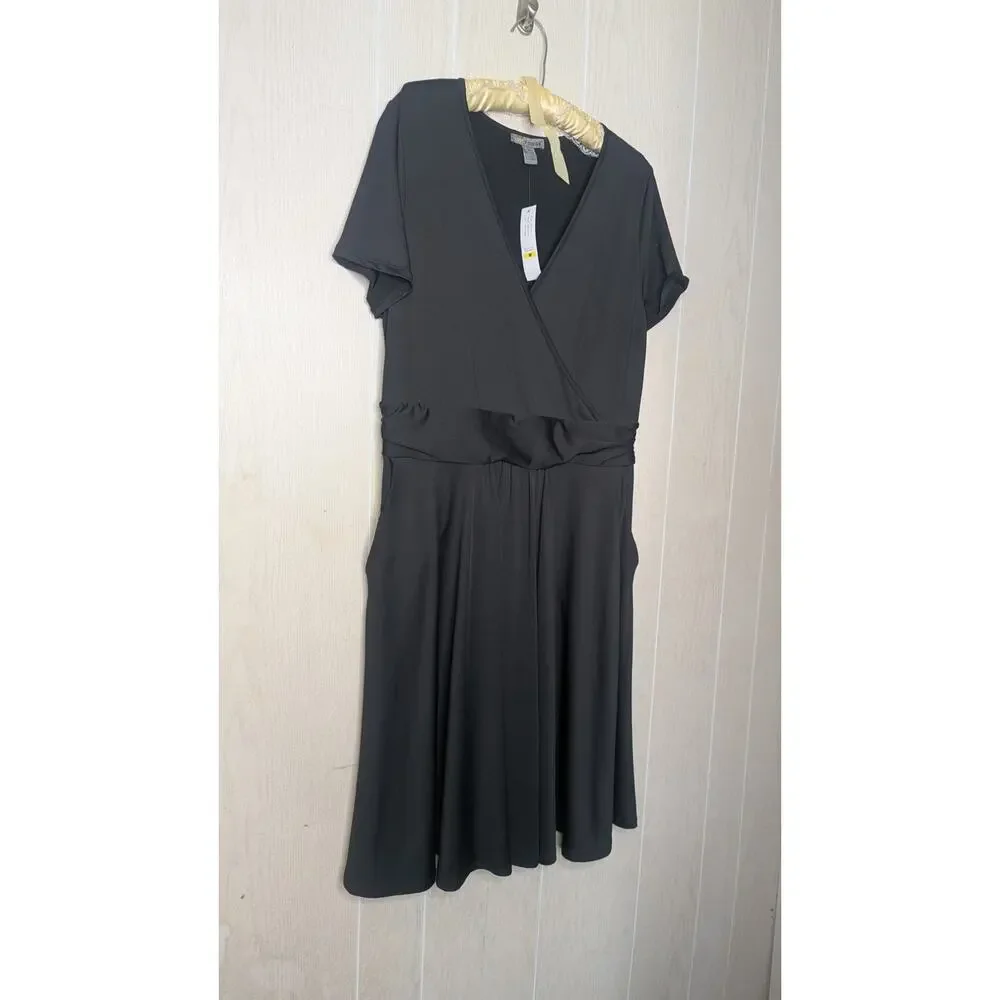 New Love X design black casual career midi dress sz medium